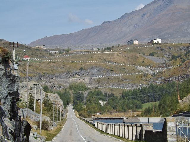 Die Serpentinen (Lacets) der alten Mont-Cenis-Straße
